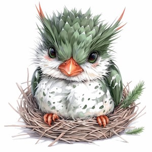 12 kolibrie in het nest clipartbundel, kolibrie wordt afgedrukt afbeeldingen, afdrukbare aquarel clipart, hoge kwaliteit JPG, Paper Craft, ongewenste tijdschriften