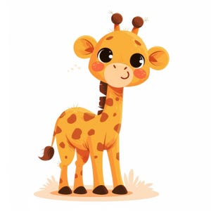 15 süße Giraffen Clipart Bundle, Cartoon Giraffen Bilder, druckbare Aquarell Cliparts, hochwertige JPGs, Papiermodelle, Junk Journals