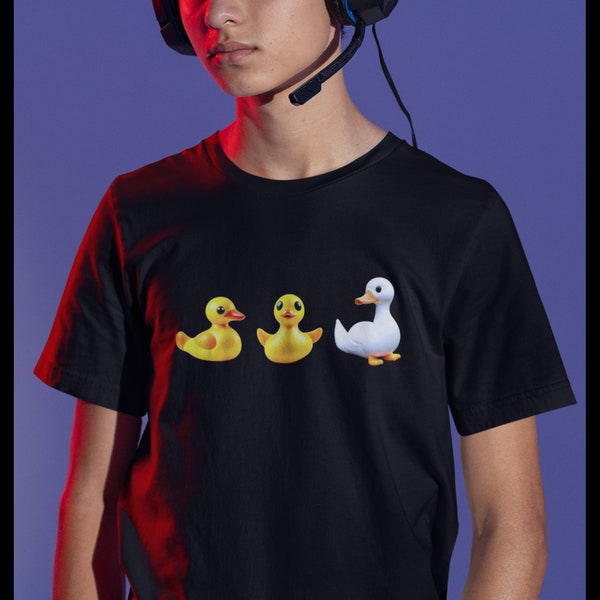 Duck Duck Goose T-shirt Child, Rubber Duckie Shirt, Animal Shirt, Childhood Games Shirt, Funny Tshirt, Cute Graphic Tee, Teen Birthday Gift