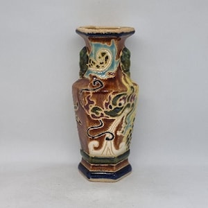 Raro década de 1970, jarrón de cerámica Lái thiêu Vietnam, cerámica Dona. hallazgo raro