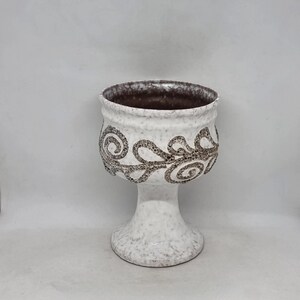 Vaso de cerâmica Strehla da RDA vintage, achado raro, colecionável