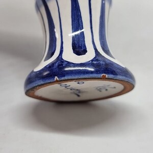 Rare stylish Vintage Blue & White Pottery Pitcher/Vase, Holland 1960s, Collectible image 9