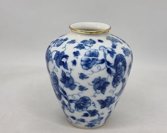Vintage KPM Krister Germany Blue & White Porcelain Vase, 1950s, Rare find, Collectible