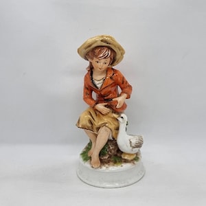 Vintage Marks & Rosenfeld Mädchenfigur aus Porzellan, 1990er Jahre, Sammlerstück