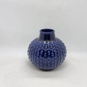 Vintage Jasba Dark Blue Ball Vase Made in West Germany ,1960s, Collectible
