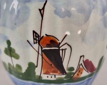 ヴィンテージ デルフト陶器の蓋付き壺／花瓶、オランダ製 1950年代