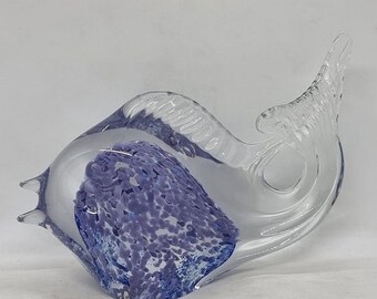 Extremely Rare and Collectible Vintage Purple Glass Paperweight Sculpture. Made in Sweden 1970s. Rare find