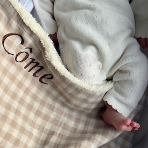 Embroidered birth blanket