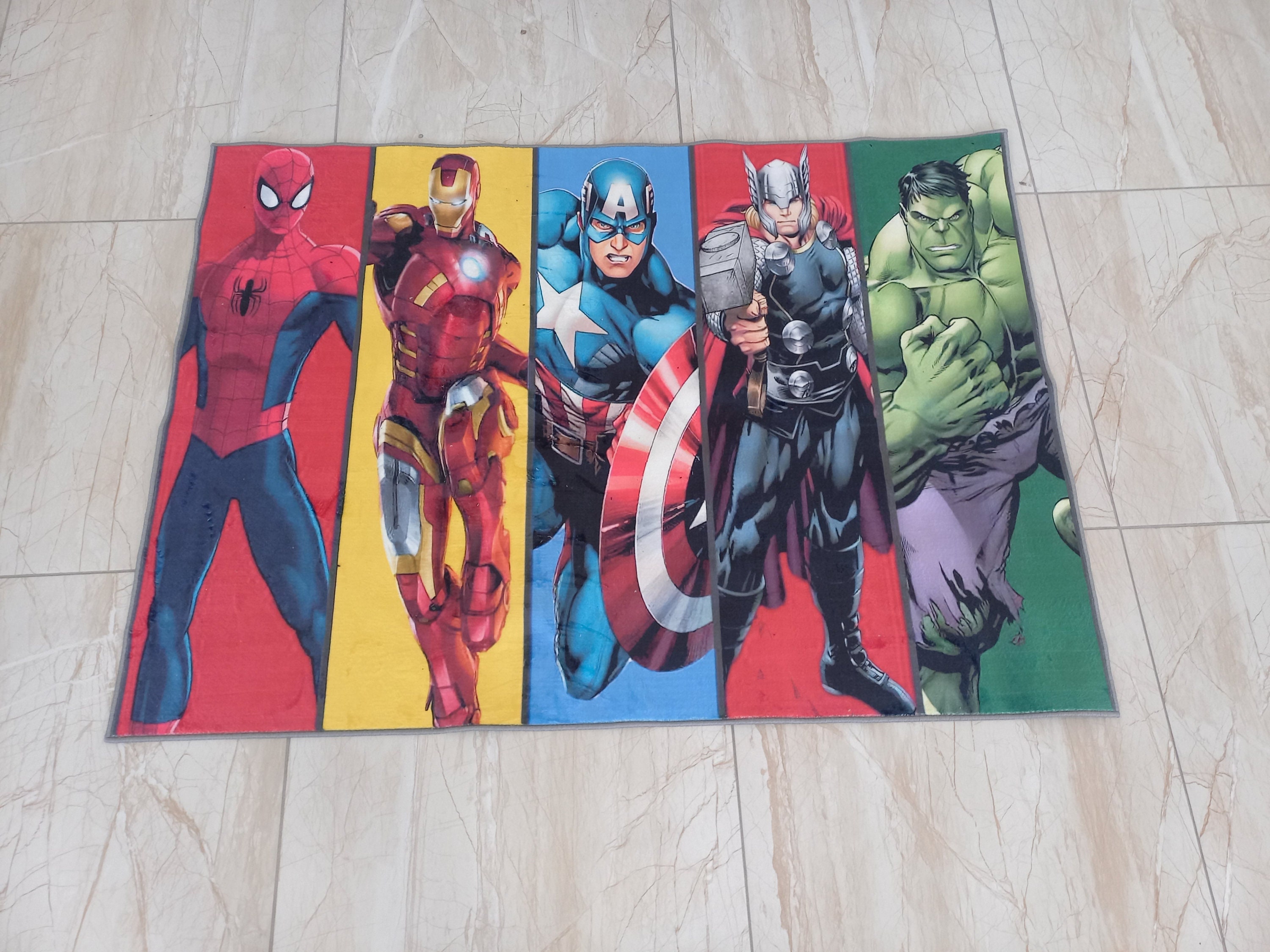 Super Hero Rug, Hulk Rug, Spiderman Rug, Iron Man Rug, Avenger Rug ...
