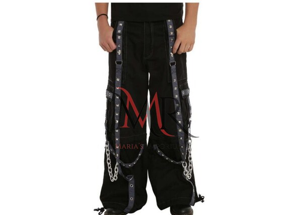 Black Pistol Freak pants black / white stripes