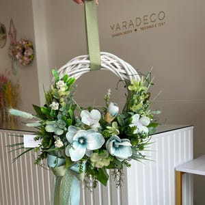 Pastel Summer Wreath | Handmade Floral Wreath for Door Decor, Summer Vibes & Seasonal Home Decor, Outdoor/Wall Accent