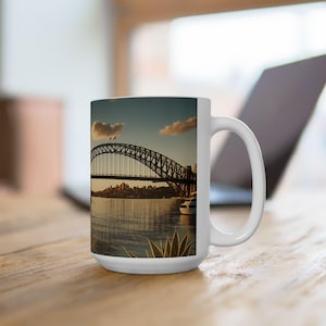 Sydney Australia Souvenir Mug Opera House & Harbour Bridge Design Travel Coffee Cup Gift