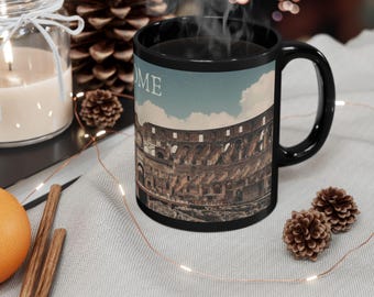 Caneca vintage do Coliseu de Roma | Lembrança de viagem italiana