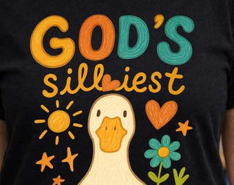 Funny Christian PNG For Women, God’s Silliest Goose Design, Youth Group Church Camp PNG
