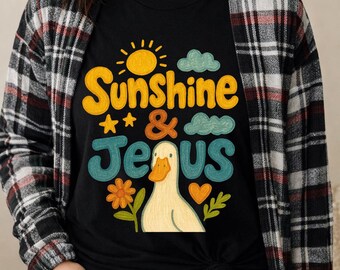 Sunshine and Jesus PNG, sublimatie christelijke humor, digitale download