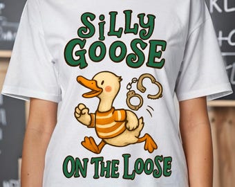 Silly Goose PNG: Funny Goose Design, Sublimation Printable (Digital Download)
