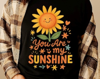 You Are My Sunshine PNG, citation positive PNG, design inspirant, fichier à sublimation rétro