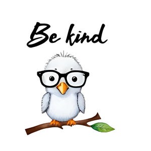 Be Kind PNG: Minimalist Kindness Quote, Sublimation Design (Digital Download