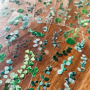 Glücksklee Klee Blumen Aufkleber/Sticker selbstklebend (Garten/Deko/Hochzeit/Geschenke/Rosen)
