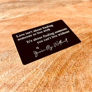 Liebeskarte "I Love You" Freundin/Freund/Portemonnaie/Geldbörse/Handyhülle/Liebesbotschaft/Aufmerksamkeit/Geschenkkarte