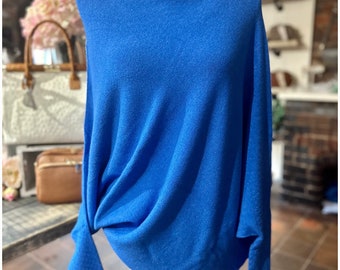 Made in italy ladies Soft Knit Asymmetric Jumper One Size 8-16