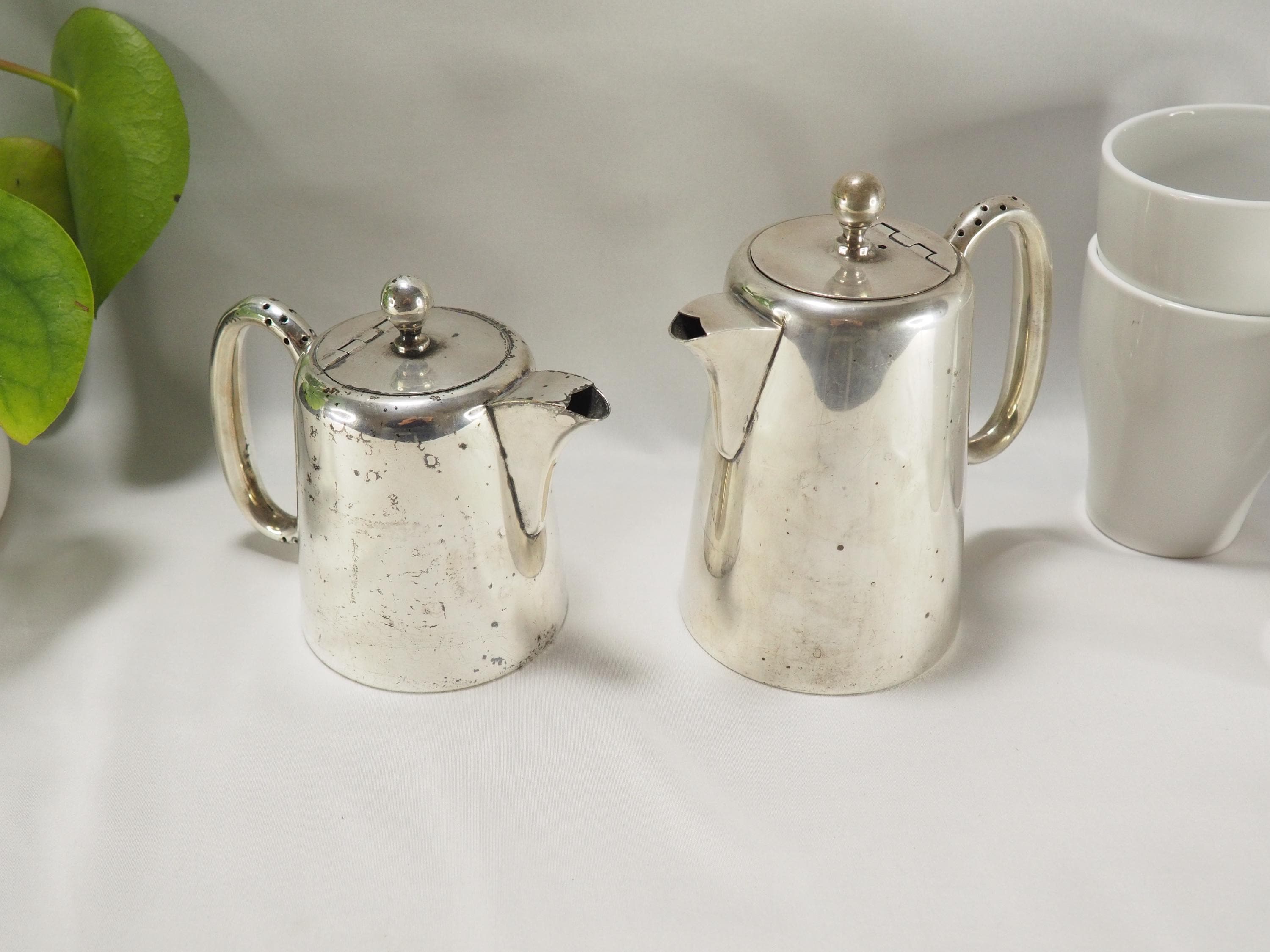 Vintage Set of Sheffield Teapot & Creamer | Stamped 
