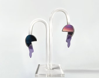 Mogo mirror earrings ~ Original acrylic jewelry - 7 colors available - Design - Creator - Laser cutting - Paris