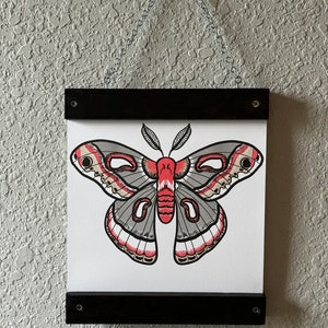 Risograph Print - Cecropia Moth Art Print