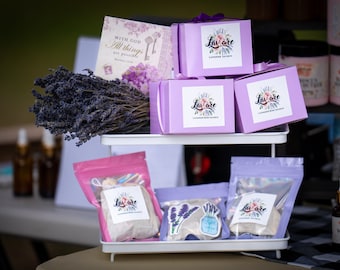 4 Premium Organic French Lavender Sachets/ Dryer Muslin Bags With Gift Box