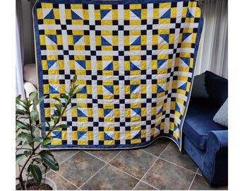 Easy Beginner Quilt Pattern PDF | Half-Square Triangle (Digital Download)