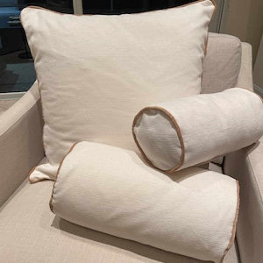 Durable Pillow Covers 18x18 12x20velvet Piping Linen Pillow Etsy