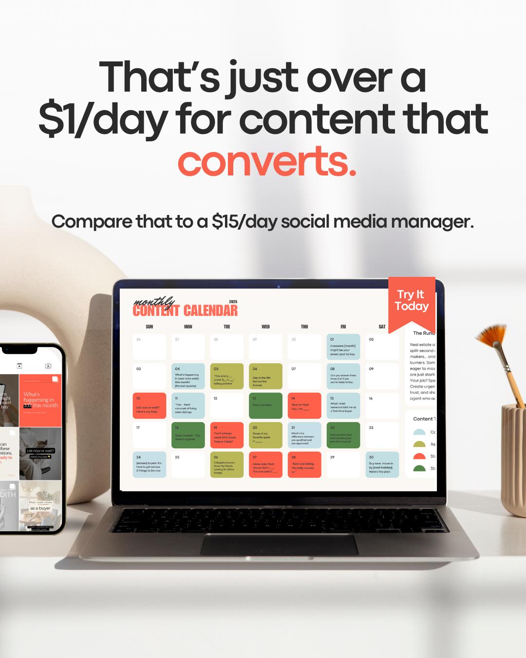 30-day Real Estate Social Media Content Calendar for August | Captions ...