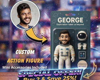 Custom Action Figure from Your Photo Personalized Figurine with Mini Accessories Unique Gift, Collectible Toy, Custom Character