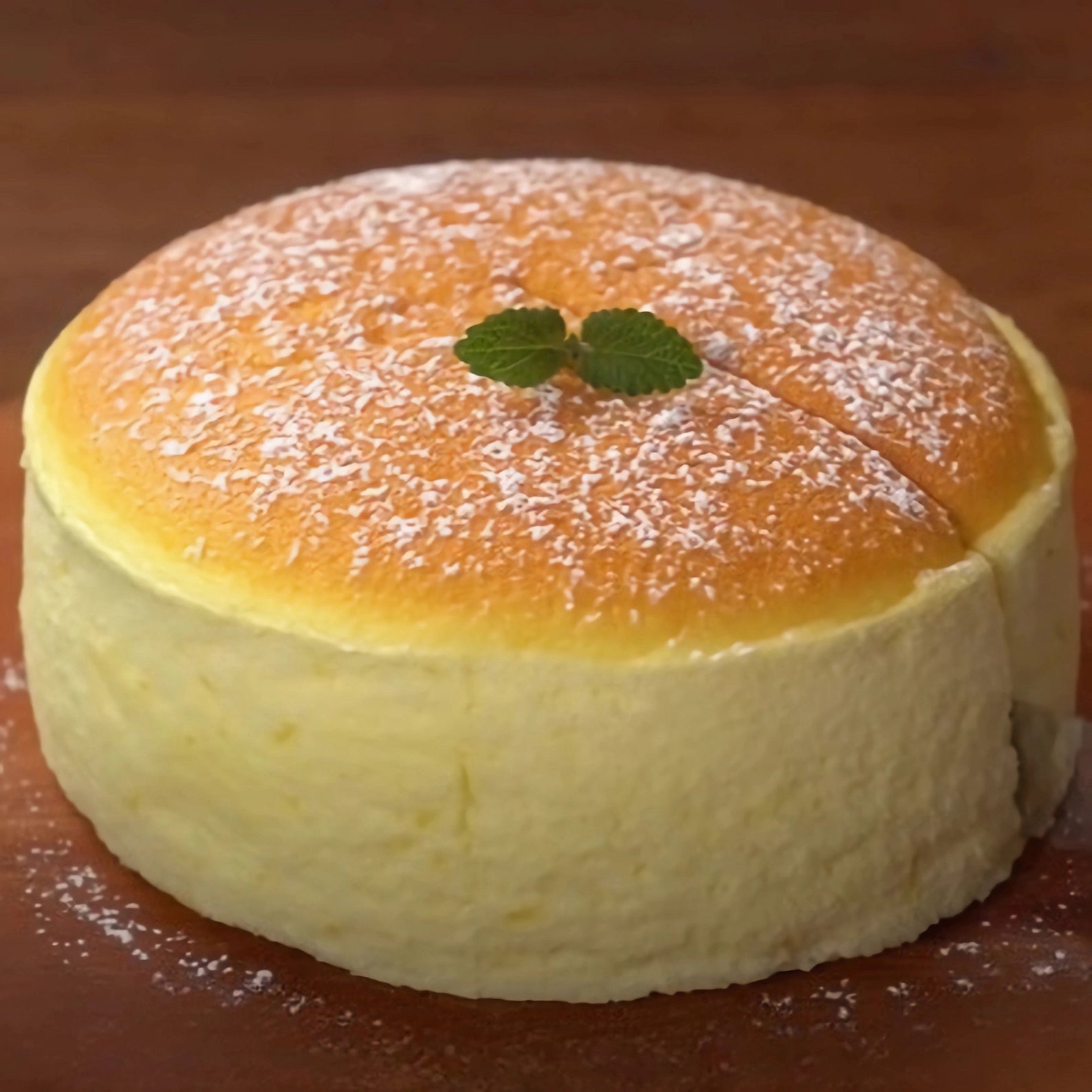 Yogurt Souffle Cake With Mango Sauce Etsy