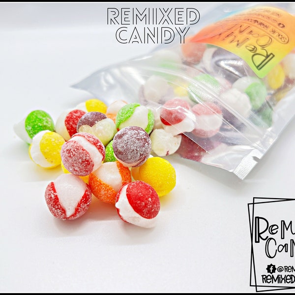Freeze Dried Sour Skittles - Freeze Dried Rainbow Crunch - Freeze Dried Sour Candy - Freeze Dried Hard Candy
