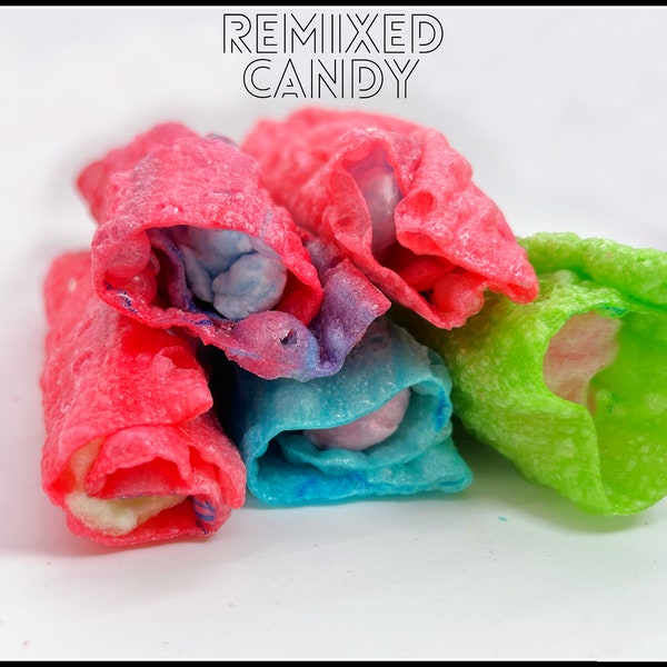 Freeze Dried Cotton Candy Fruit Roll Ups  - Freeze Dried Fruit Roll Ups - Freeze Dried Treats - TikTok Candy - Space Candy