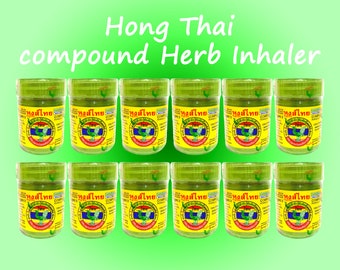 Hong Thai Herbal Inhaler - Relieve dizziness, Thai Organic Herbal Inhalant, From 15 types Of Dry herbs, Original from Thailand 100%