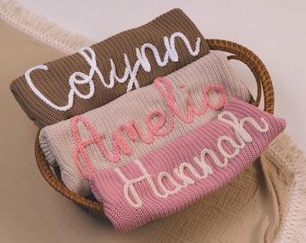 Custom Baby Name Sweater, Personalized Sweater, Custom Embroidered Baby Sweater, Newborn Baby Gift, Hand Embroidery Sweaters