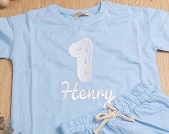 Embroidered Personalised Birthday T-shirt, Birthday Boy Girl Gifts, Birthday Tee, Birthday Outfit, Baby Birthday TShirt