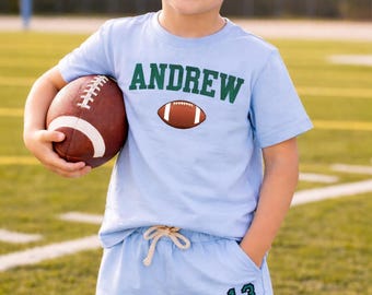 Personalized Kids Short Set,  Personalized Sports Team T-Shirt, Embroidered Kids Sets, Personalised T-Shirt & Shorts Summer Outfit