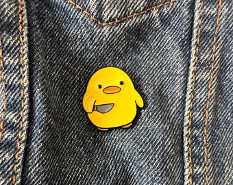 Chicken with knife meme soft enamel pin lovely enamel pins lapel pin enamel pin set for backpacks jeans birthday gift for her him cap