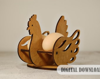 Laser Cut Easter Chicken Egg Holder Template (Digital Download)