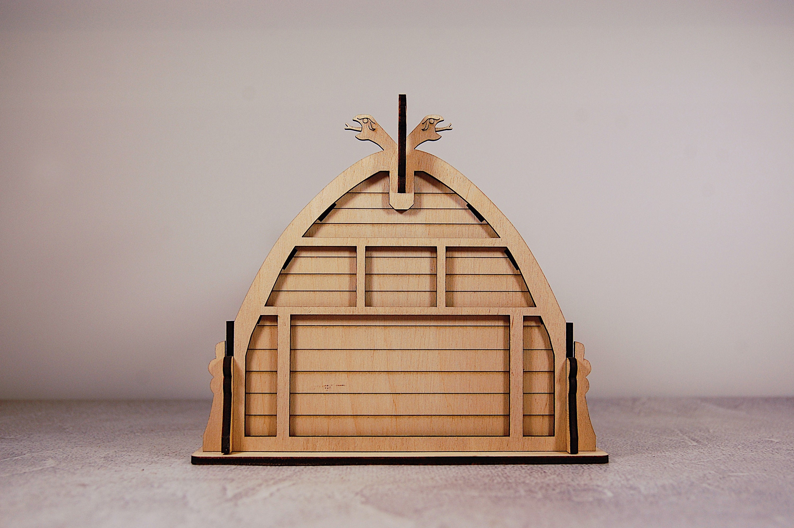 Laser Cut Wooden Viking House 3D Model, Viking Dollhouse Svg