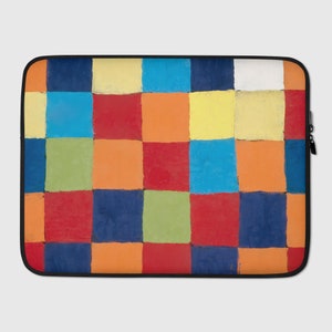Funda para portátil, Arte vintage «Carta de colores Qu 1» de Paul Klee, Funda para portátil, Estuche para portátil, Regalo para universitarios, Accesorio tecnológico, Regalo de trabajo, Arte cubista