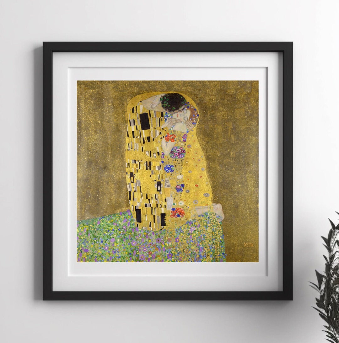 Vintage Art Print 'the Kiss' by Gustav Klimt, Fine Art, Famous Painting ...