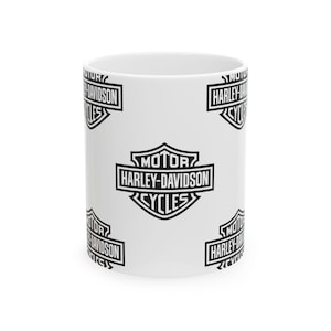 Taza de café Harley Davidson de 11 y 15 oz, ideal para entusiastas de las motocicletas, coleccionistas de padres, taza de cerámica, miembro exclusivo del club de motociclistas.