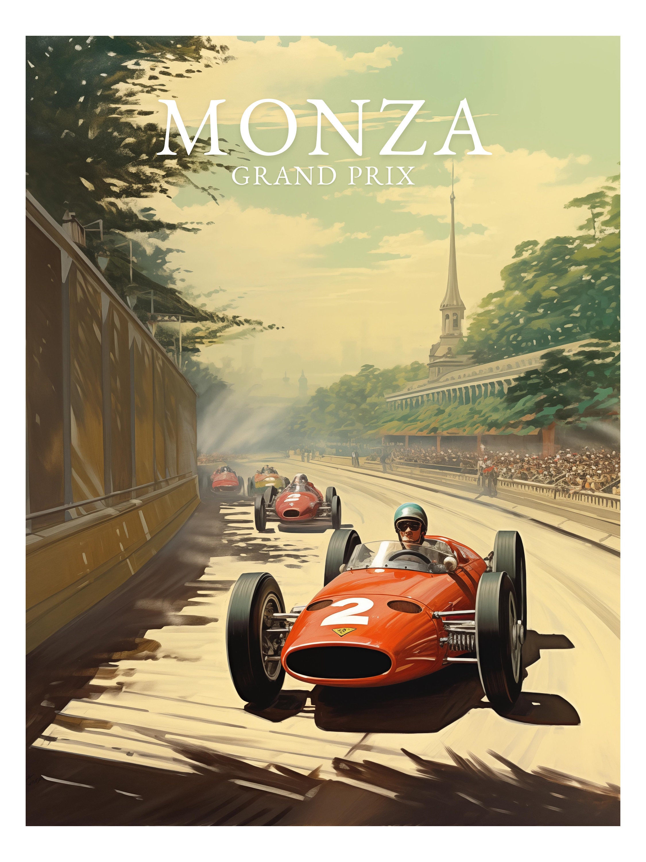 Formula 1 Posters BUNDLE Retro Travel Poster Boyfriend Gift Monaco Singapore Monza Vintage