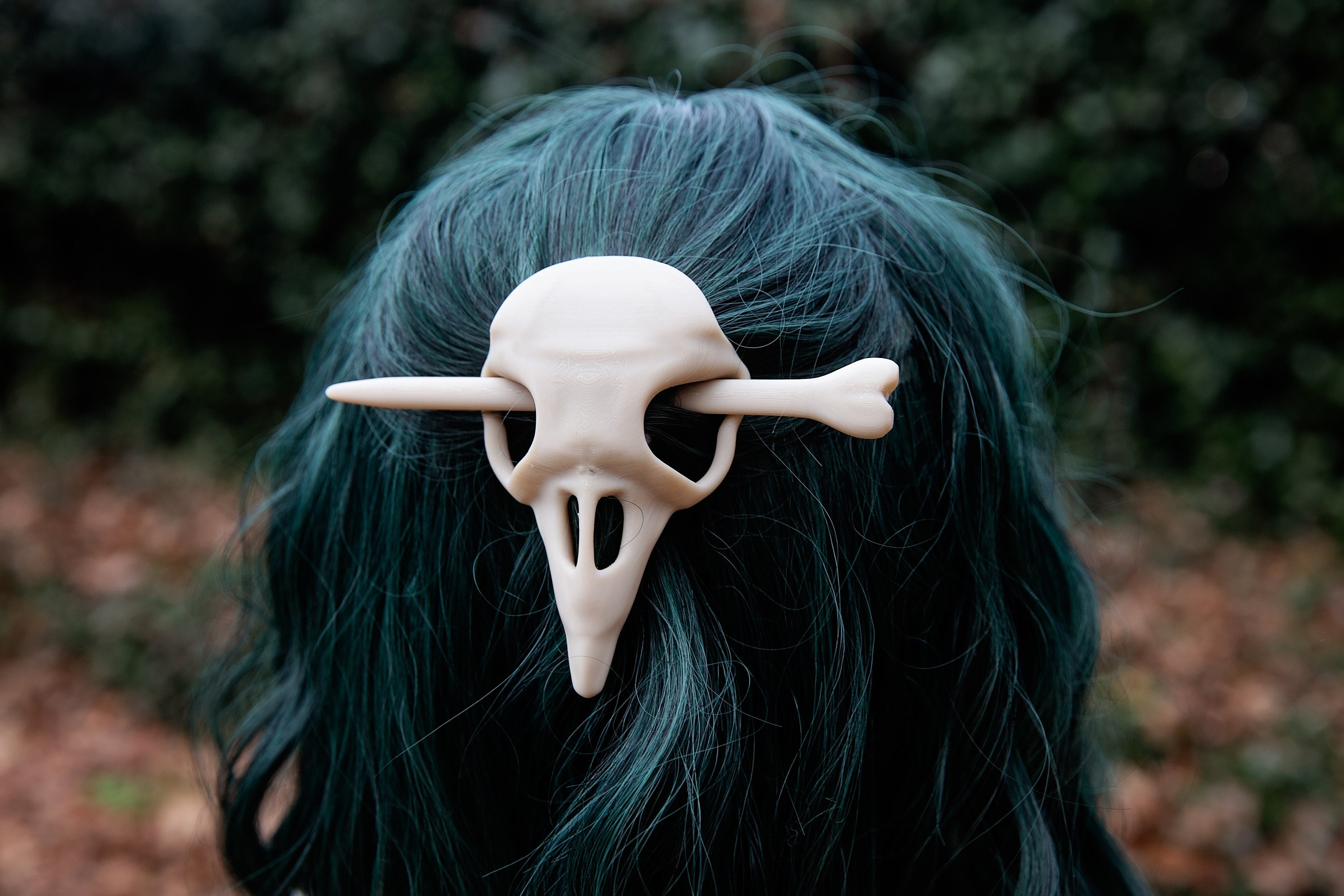 Raven Skull Hair Pin | 3D Printed | Hair Accessory | Cosplay