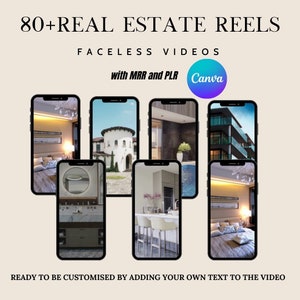 80+ brevi video immobiliari Instagram per Canva 2024 / Modelli per agenti immobiliari di lusso / Modello Instagram Canva 2024