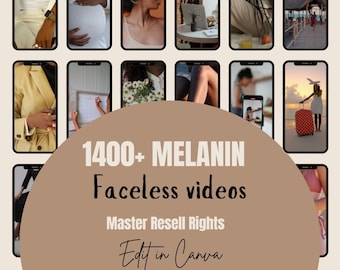 1400+ Melanin Reels for Instagram | Digital Products | Aesthetic Videos | Master Resell Rights MRR & PLR | Faceless Videos | TikTok 2024